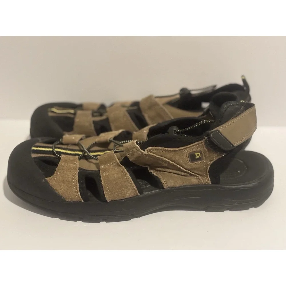 Fisherman Sandals Outdoor Shoes Mens 9 Sport Trail Water Brown Leather‎ Hiking